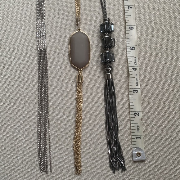 Set of three super fun long necklaces - Picture 1 of 6